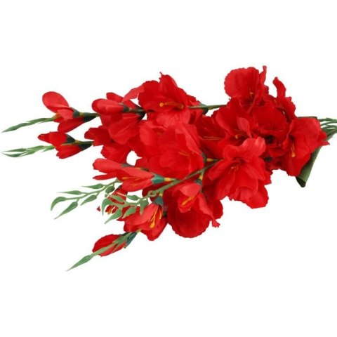 Sztuczny Bukiet 5 Czerwonych Gladioli - Dekoracja o Wysokości 65 cm