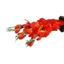 Sztuczny Bukiet 5 Pomarańczowych Gladioli - Realistyczny Wygląd, Wysokość 65 cm