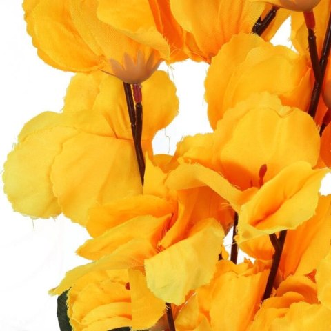 Sztuczny Bukiet 5 Żółtych Gladioli o Realistycznym Wyglądzie - 65 cm