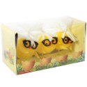 Zestaw Dekoracyjnych Kurczaków w Okularach - 3 Sztuki, 6cm, Wielkanocne Ozdoby