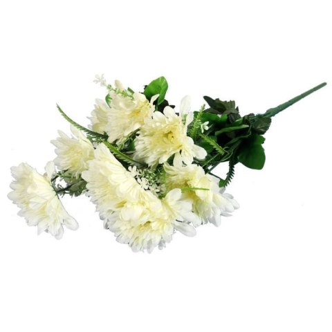 Bukiet 9 Sztucznych Gerber w Kolorze Białym o Wysokości 54cm
