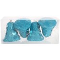 KPL.4 BOMBEK PLASTIKOWYCH DZWONY 8 CM TURKUSOWE