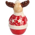 RENIFER CERAMICZNY FIGURKA ŚWIĄTECZNA 9 CM styl skandynawski