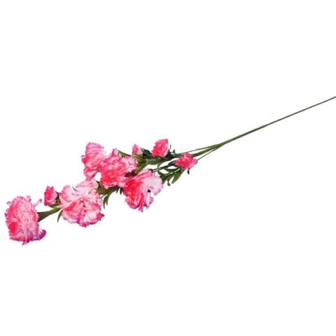 Sztuczna Gałązka Goździków w Kolorach Biało-Różowych, 15 Kwiatów, 86cm