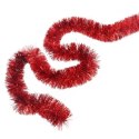 Czerwony Łańcuch Choinkowy z Metalizowanej Folii fi 7 cm - 2 m, GOLIAT PIŁA POLSKA