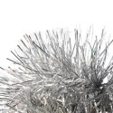 Łańcuch choinkowy fluorestencyjny srebrny fi 15 cm x 3 m