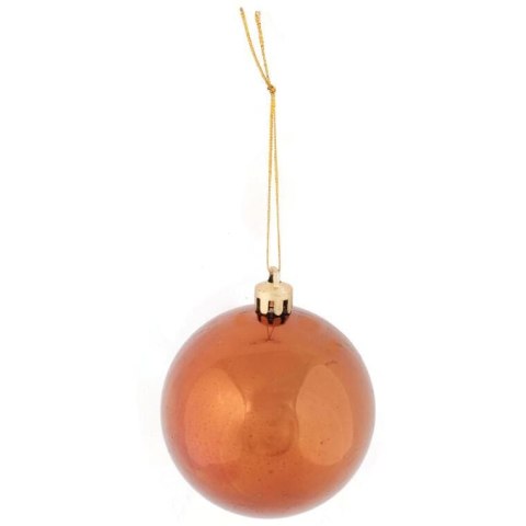 Zestaw Eleganckich Bombek Plastikowych w Kolorze Złotym i Brązowym - 24 sztuki, 8 cm