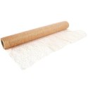 Złota Organza Brokatowa 50cm x 10m na Dekoracje i Kompozycje Kwiatowe