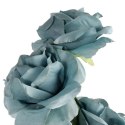 GAŁĄZKA 3 ROZWINIĘTYCH RÓŻ 68 cm KOLOR NIEBIESKI