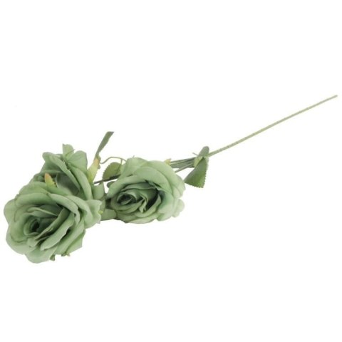 GAŁĄZKA 3 ROZWINIĘTYCH RÓŻ 68 cm KOLOR ZIELONY