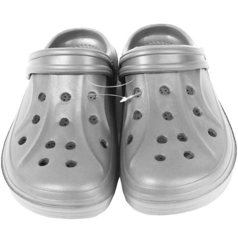 MĘSKIE KLAPKI ogrodowe/basenowe buty LEKKIE chodaki PIANKOWE SZARE 41