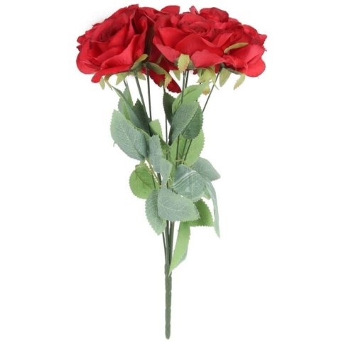 BUKIET 9 ELEGANCKICH RÓŻ 48 CM KOLOR CZERWONY