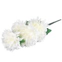 Bukiet 7 dużych chryzantem w kolorze białym 74 cm