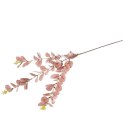 Gałązka Sztucznych Liści Eukaliptusa 80 cm różowa