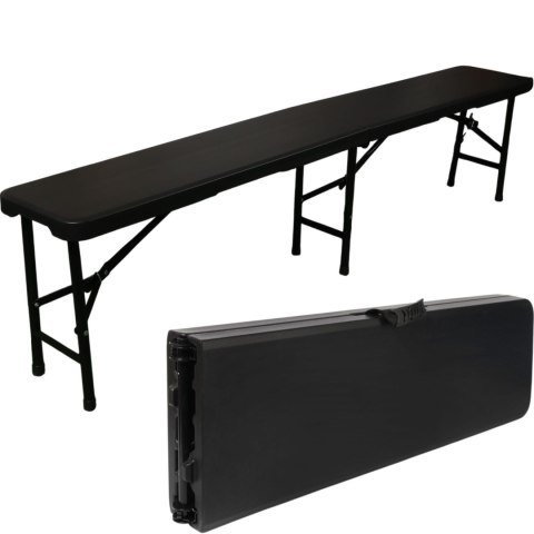 Ławka cateringowa składana 180 cm czarna