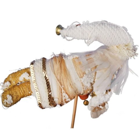 MIKOŁAJ FIGURKA STOJĄCA Z SIZALU I GAŁĄZEK 40 CM