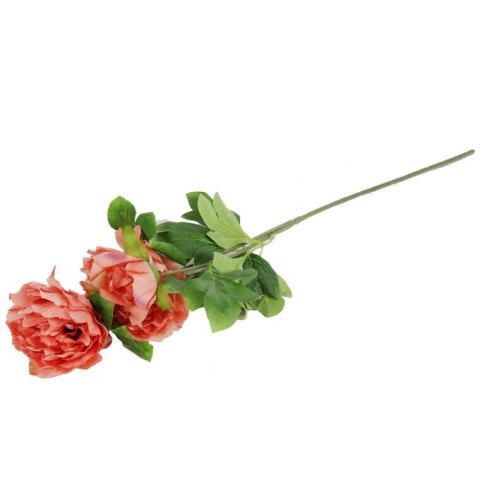 Sztuczna Gałązka Piwonii kolor Czerwony Dekoracja Wysokość 64cm