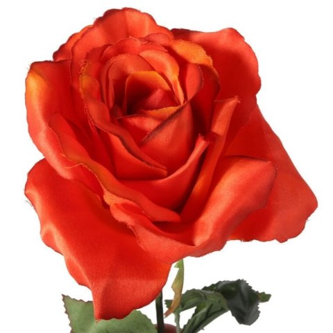 Sztuczna Róża w Pąku Pomarańczowa - 74 cm