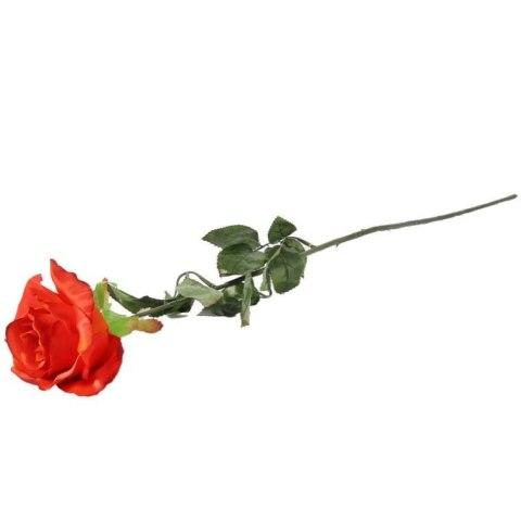 Sztuczna Róża w Pąku Pomarańczowa - 74 cm