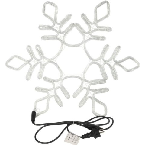 BOŻONARODZENIOWA DEKORACJA Z WĘŻA ŚWIETLNEGO LED- ŚNIEŻYNKA 56 CM