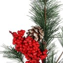 GAŁĄZKA MODRZEW z JARZĘBINĄ 57 CM czerwona