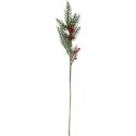 GAŁĄZKA ŚWIERKOWA z JARZĘBINĄ 63 CM czerwona