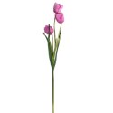 Gałązka 3 TULIPANÓW 80 CM FIOLETOWA