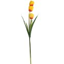 Gałązka 3 TULIPANÓW 80 CM ŻÓŁTA