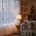 KURTYNA ŚWIETLNA 3X2M 50 GWIAZDEK OZDOBY ŚWIĄTECZNE LAMPKI 400 LED CIEPŁY BIAŁY/MULTICOLOR