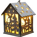 LAMPION ŚWIĄTECZNY LATARENKA DEKORACJA ŚWIETLNA LED BOŻE NARODZENIE 10 cm