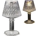 Lampka stołowa LED bateria, przezroczysta 12 cm