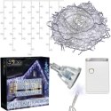 SOPLE 300 LED KURTYNA LAMPKI ZEWNĘTRZNE/WEWNĘTRZNE FLASH ZIMNY BIAŁY PROGRAMATOR 9 M