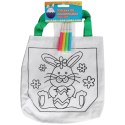 Torba wielkanocna do kolorowania + pisaki 33 x 22 cm kwiaty