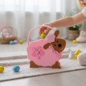 Torebka na prezent upominek wielkanocna filcowa BARANEK różowy