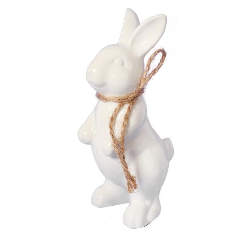 ZAJĄCZEK CERAMICZNY FIGURKA STOJĄCA BIAŁA