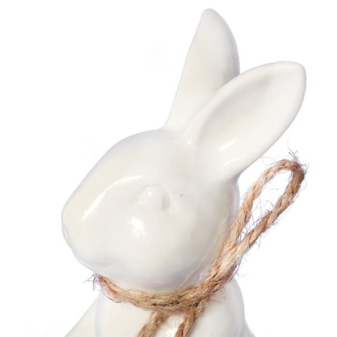 ZAJĄCZEK CERAMICZNY FIGURKA STOJĄCA BIAŁA
