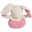 Zając STOJĄCY lniany Ozdoba Wielkanocna Figurka 16 cm