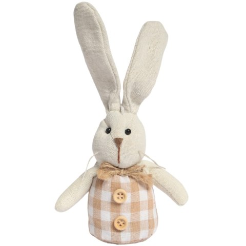 Zając STOJĄCY lniany Ozdoba Wielkanocna Figurka 20 cm CH