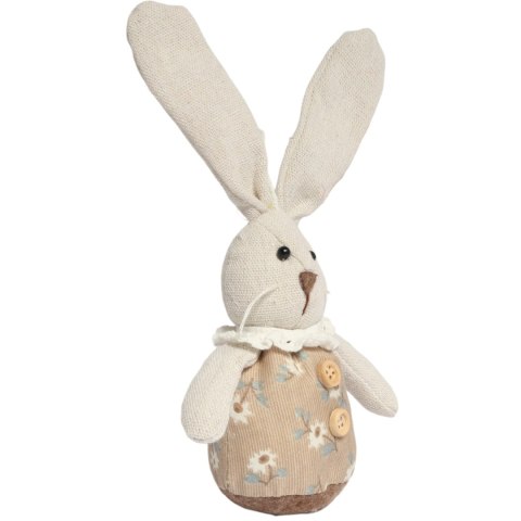 Zając STOJĄCY lniany Ozdoba Wielkanocna Figurka 20 cm DZ
