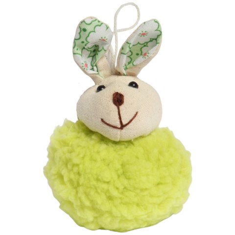 Zając pluszowy zawieszka Ozdoba Wielkanocna Figurka 11 cm zielona