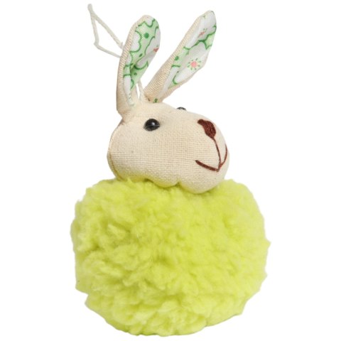 Zając pluszowy zawieszka Ozdoba Wielkanocna Figurka 11 cm zielona