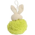 Zając pluszowy zawieszka Ozdoba Wielkanocna Figurka 11 cm zielona