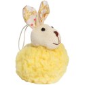 Zając pluszowy zawieszka Ozdoba Wielkanocna Figurka 11 cm żółta