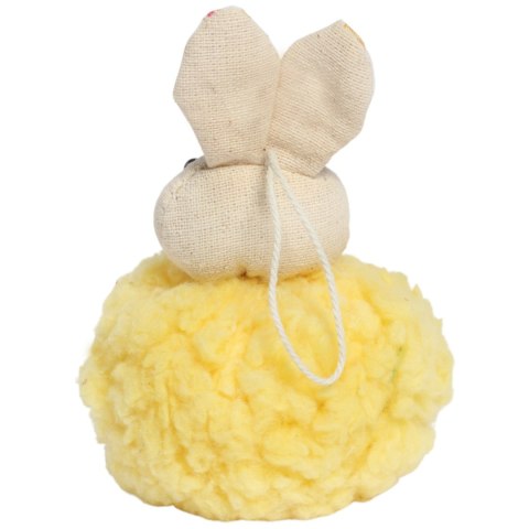 Zając pluszowy zawieszka Ozdoba Wielkanocna Figurka 11 cm żółta