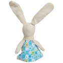 Zając siedzący Ozdoba Wielkanocna Figurka w niebieskiej sukience 40 cm