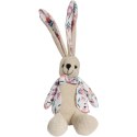 Zając siedzący Ozdoba Wielkanocna Figurka w ubranku w różowe kwiatki 36 cm
