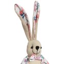 Zając siedzący Ozdoba Wielkanocna Figurka w ubranku w różowe kwiatki 36 cm