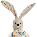 Zając siedzący Ozdoba Wielkanocna Figurka w ubranku w żółte kwiatki 36 cm