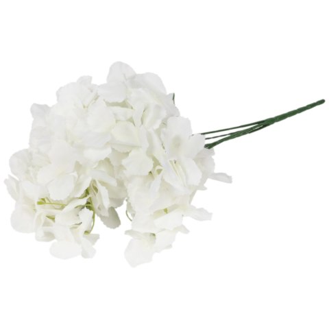 BUKIET 5 HORTENSJI sztuczne kwiaty do wazonu KOMPOZYCJA biała 48 cm