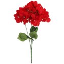 BUKIET 5 HORTENSJI sztuczne kwiaty do wazonu KOMPOZYCJA czerwona 48 cm